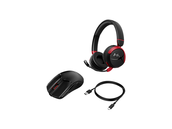 HyperX Pulsefire Haste 2 Mini Wireless Gaming Mouse + HyperX Cloud Mini Kids Wireless Headset Bundle