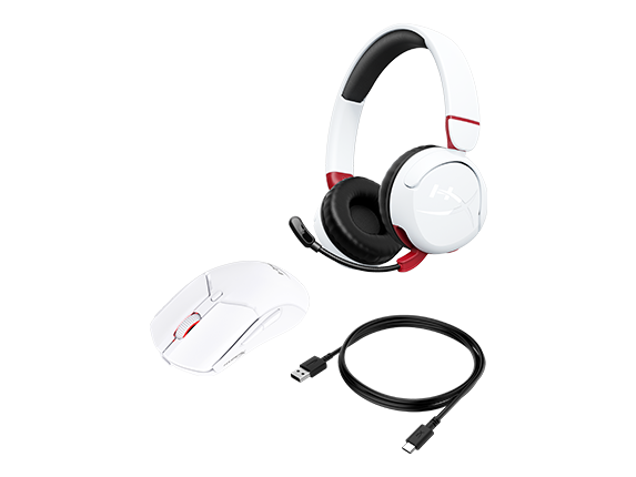 HyperX Pulsefire Haste 2 Mini Wireless Gaming Mouse + HyperX Cloud Mini Kids Wireless Headset Bundle