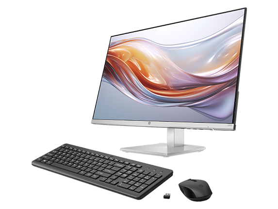 HP Series 5 23.8 inch FHD Height Adjust Monitor + HP 330 Wireless Mouse and Keyboard Combination