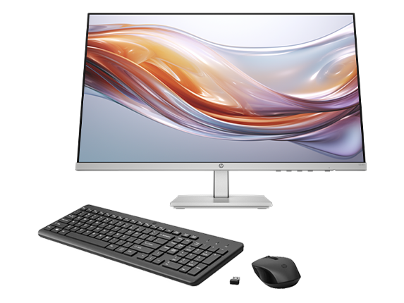 HP Series 5 27 inch FHD Monitorr + HP 330 Wireless Mouse and Keyboard Combination