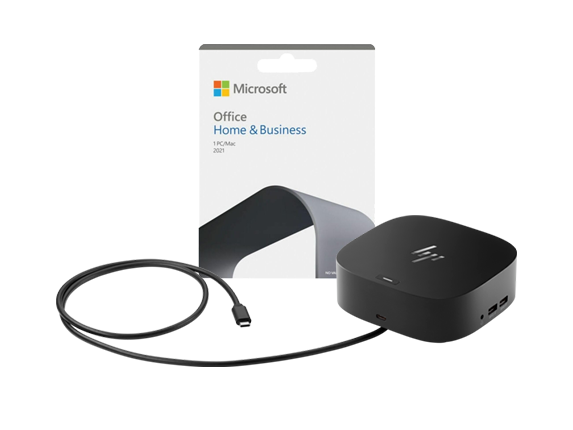 Office Home and Business 2021 + HP USB-C G5 Essential Dock (retail box)