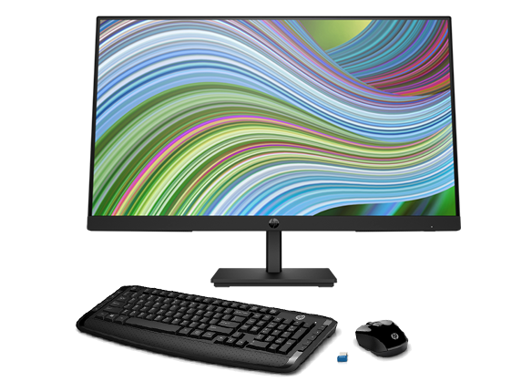 , HP P24 G5 FHD Monitor + HP Wireless Keyboard and Mouse Bundle