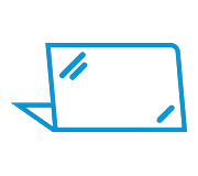 Illustration line drawing of a laptop in reverse mode