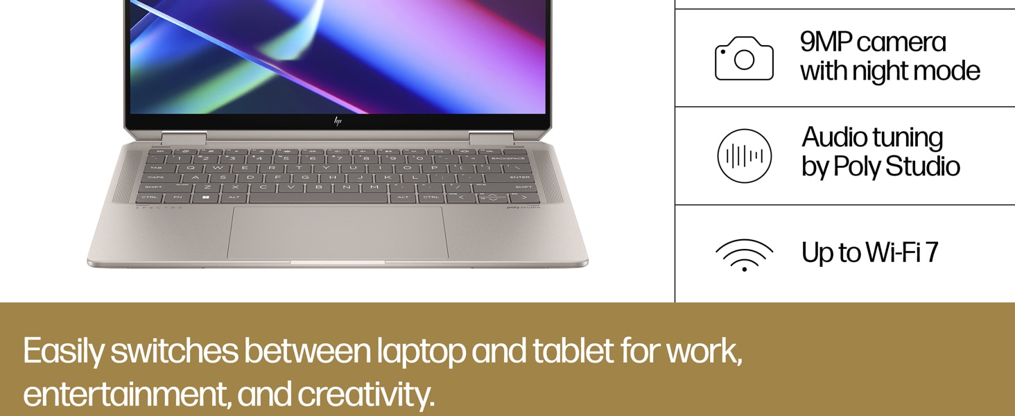 Easily switches between laptop and tablet for work, entertainment, and creativity