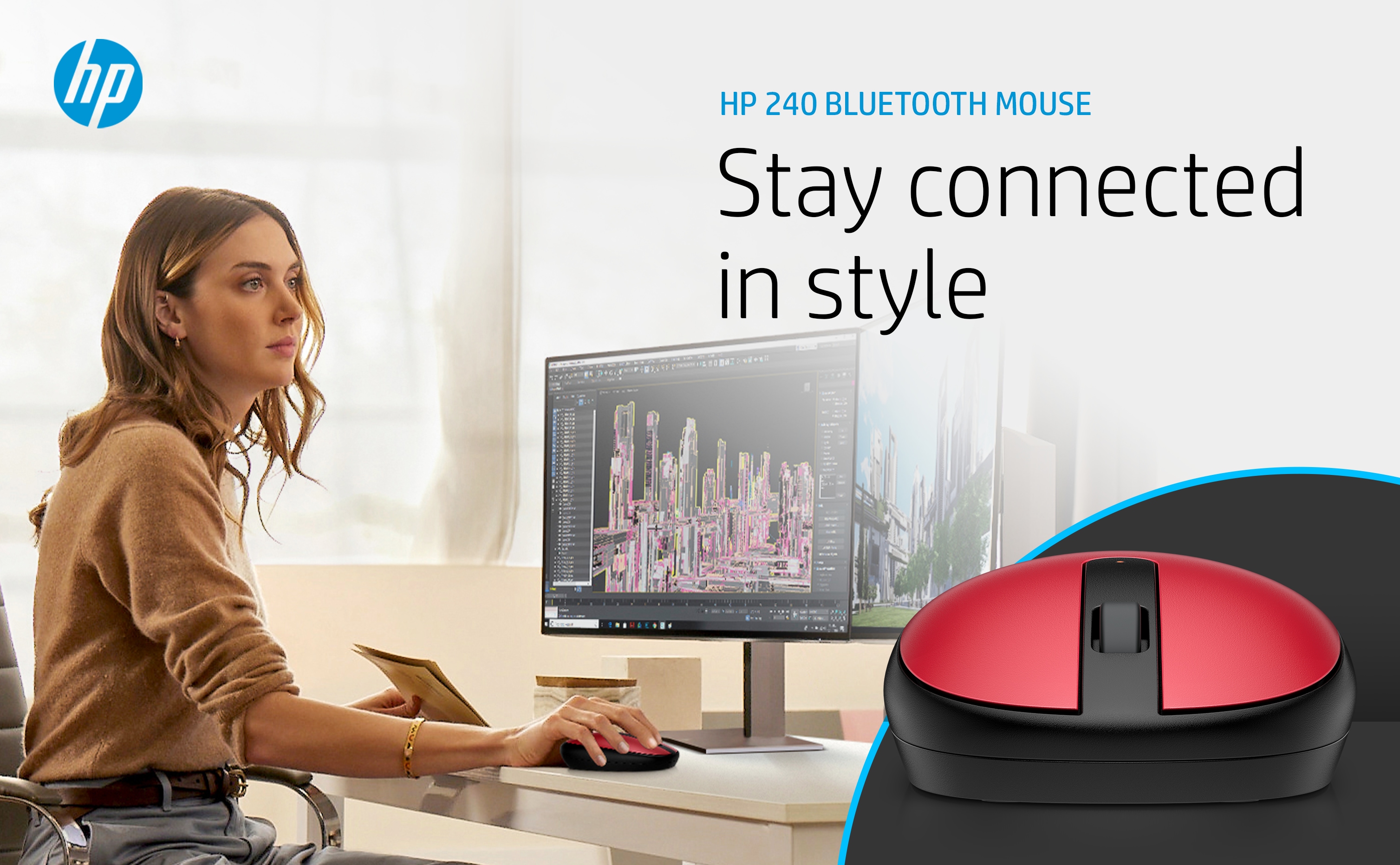 Mouse HP Empire Red 240 Bluetooth