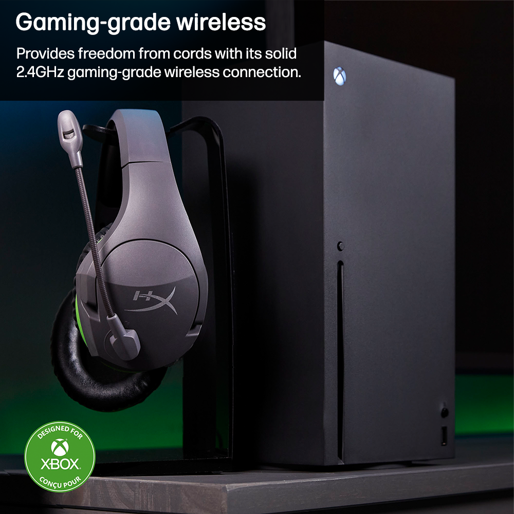 Xbox (Black-Green) - Gaming HyperX Wireless CloudX Core Headset - Stinger
