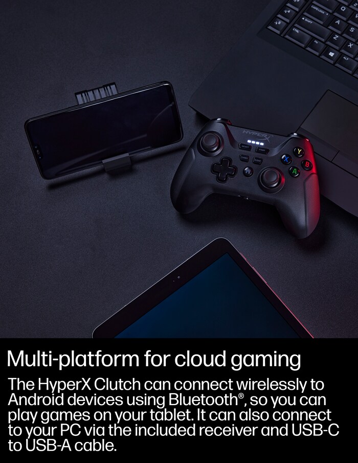 HyperX Clutch - Wireless Gaming Controller (Black) - Mobile PC
