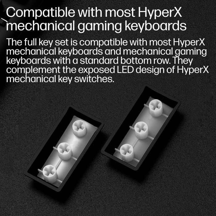 HyperX Full key Set Keycaps - PBT (White) - HP Store Canada