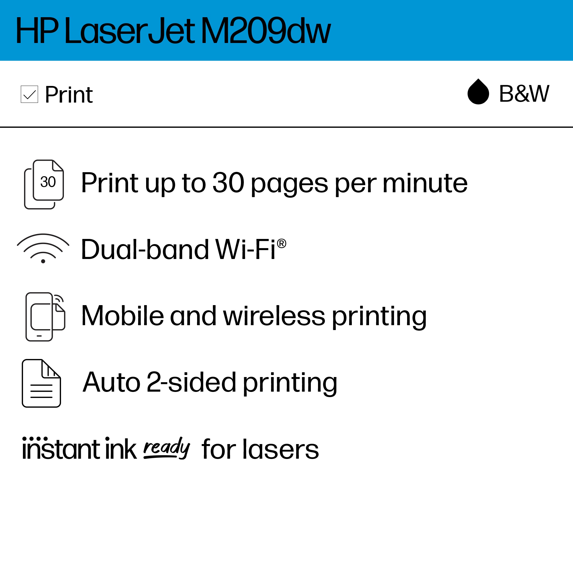 with M209dw available months HP LaserJet Instant Printer Ink 2