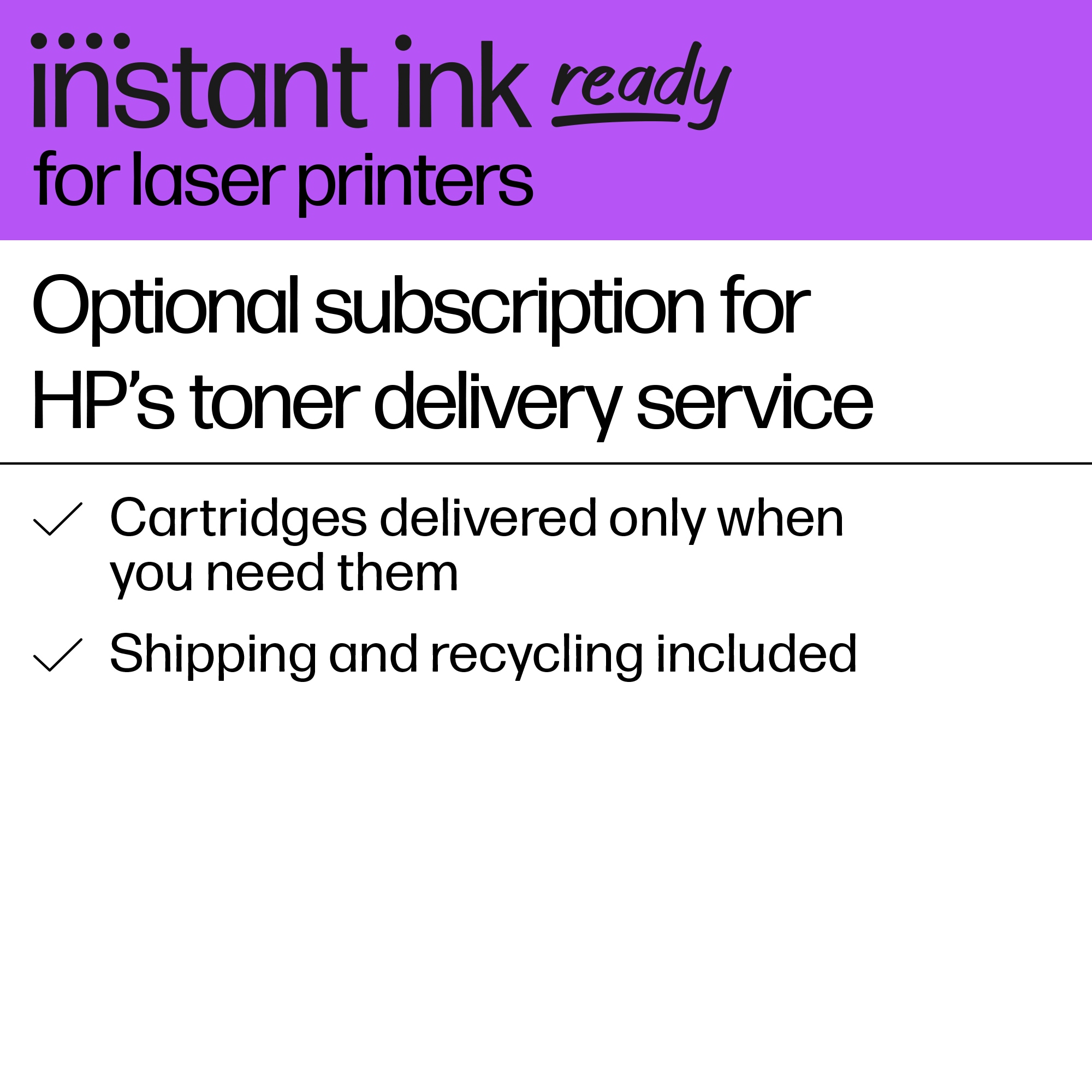 HP LaserJet MFP M234sdw Printer 2 Ink Instant months with available