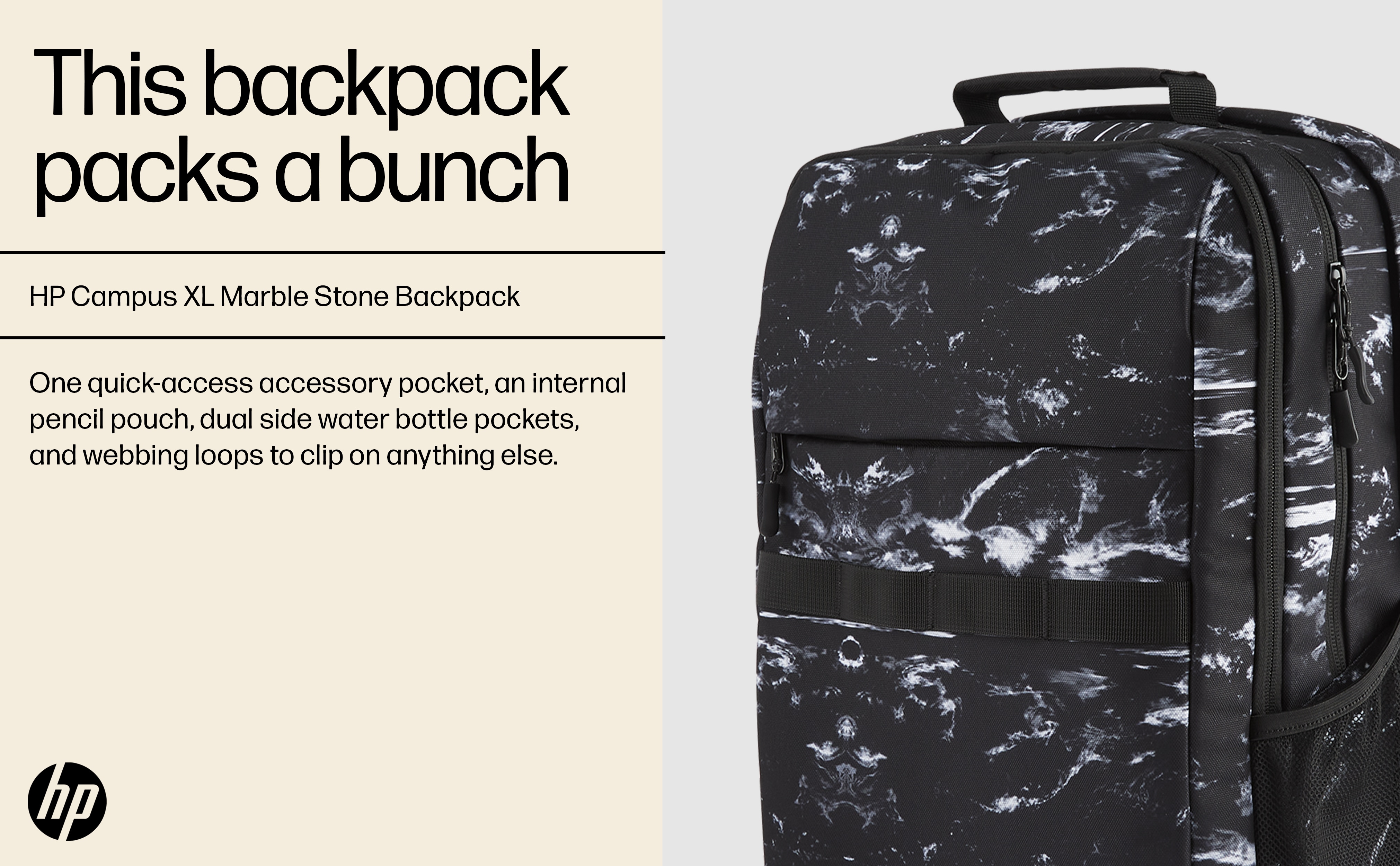 Stone XL HP Campus Marble Backpack