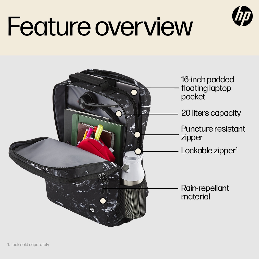 HP Campus Stone Backpack Marble XL