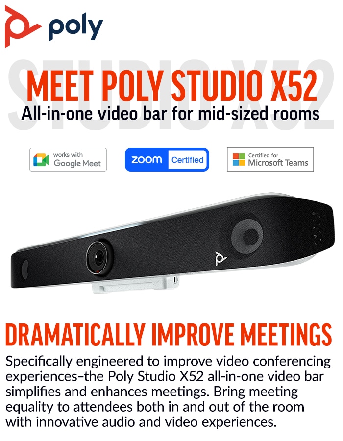 Poly Studio X52 All-In-One Video Bar