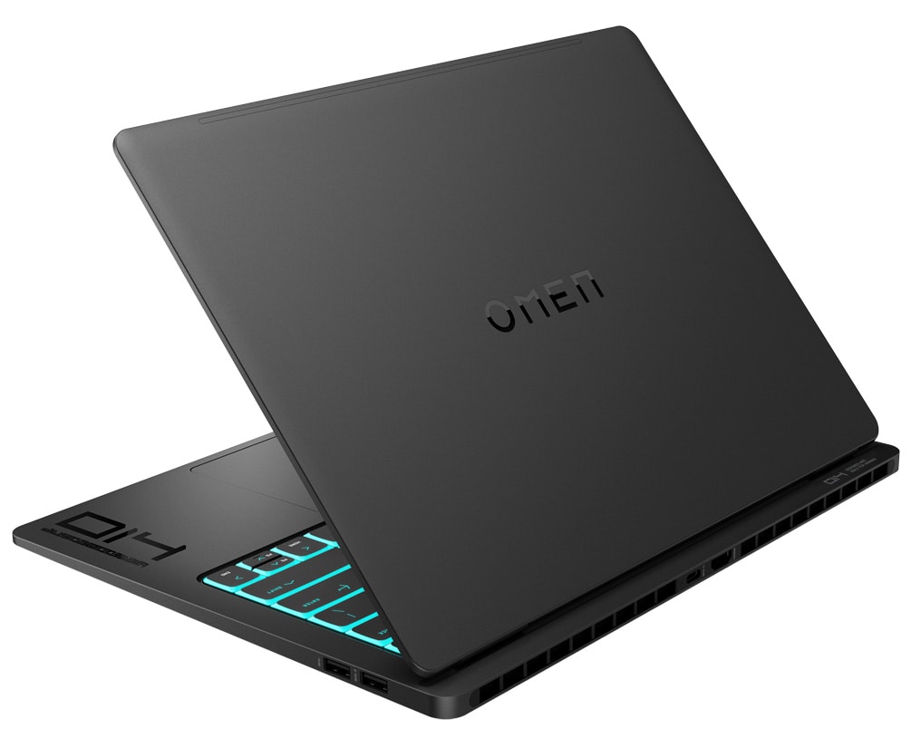 OMEN Transcend 14 Gaming Laptop rear right angle view