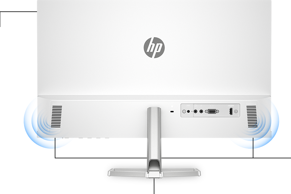 HP monitor back view