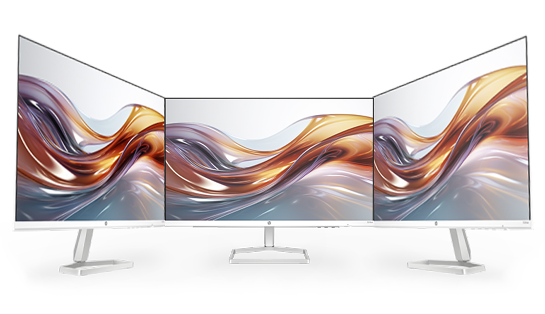 HP monitors from different angles