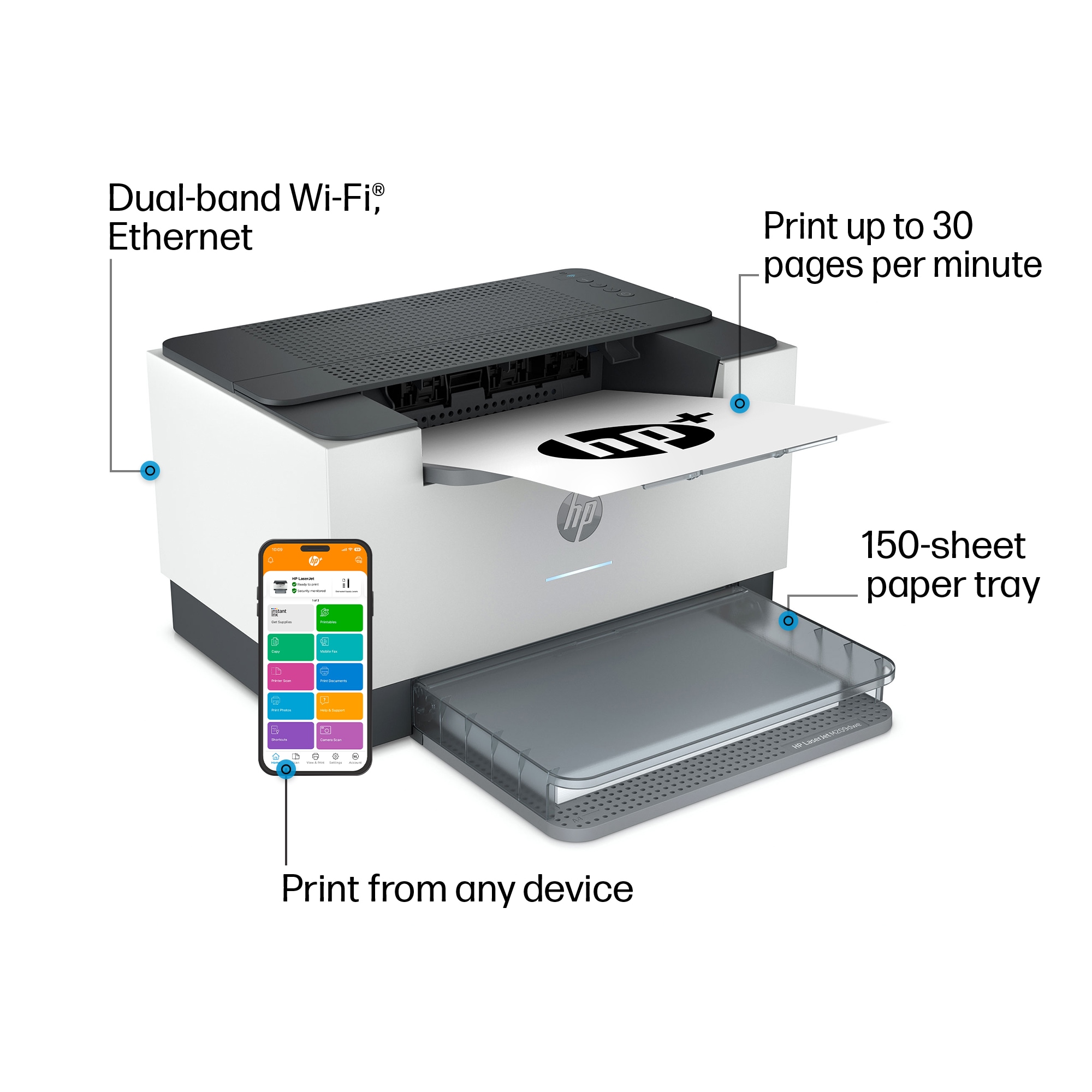 HP LaserJet M209dwe Printer bonus HP+ w/ Ink toner Instant through 6 months
