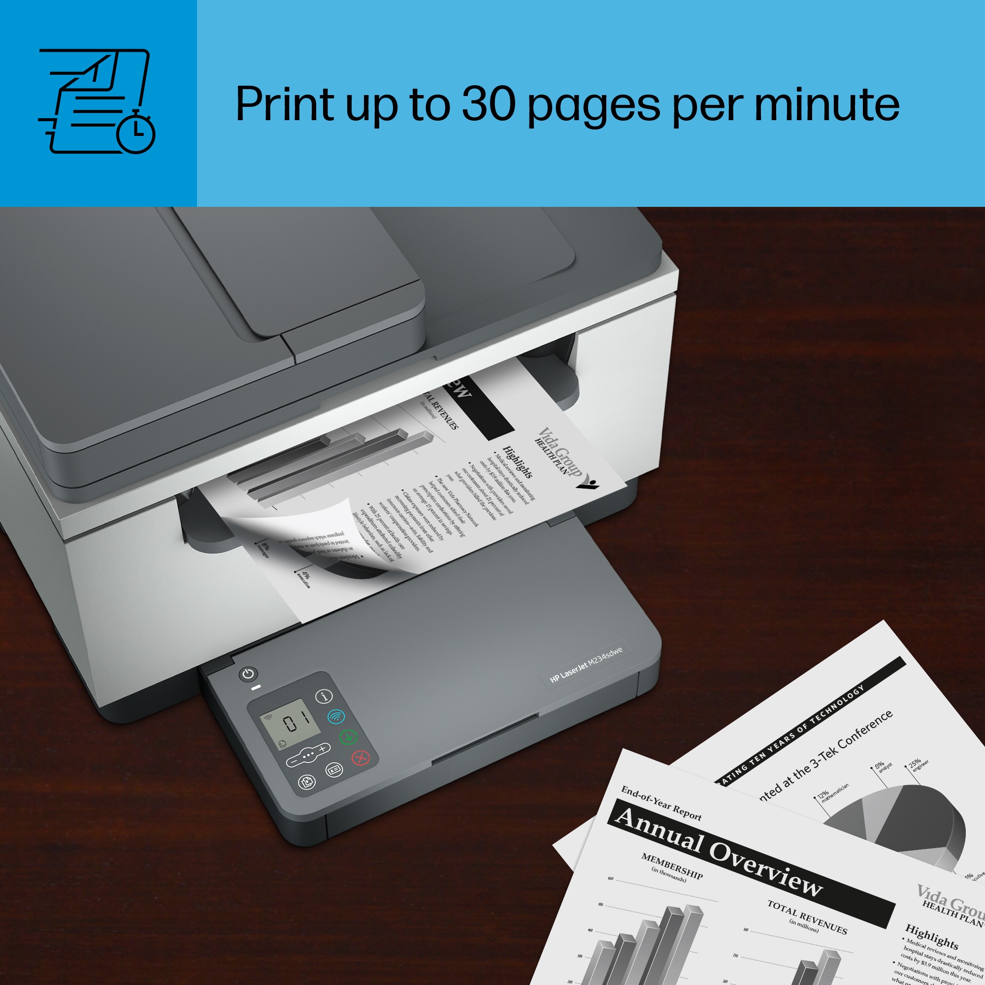 HP LaserJet MFP M234sdwe through 6 HP+ Printer months w/ Instant Ink bonus toner