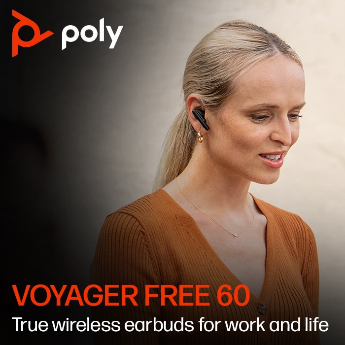 Poly Voyager Free 60 Carbon Charge Black Case Earbuds +Basic